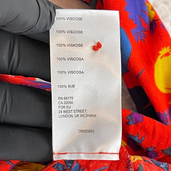 Maeve Blithe Button-Up Fruit Novelty Shirt Womens Size 4 Red Long Sleeve - Picture 12 of 16